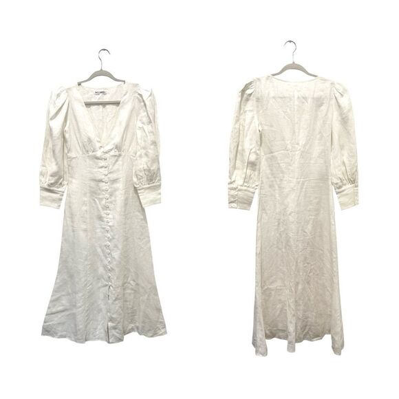 NEW Reformation Clearwater Linen Dress in White - Picture 6 of 8
